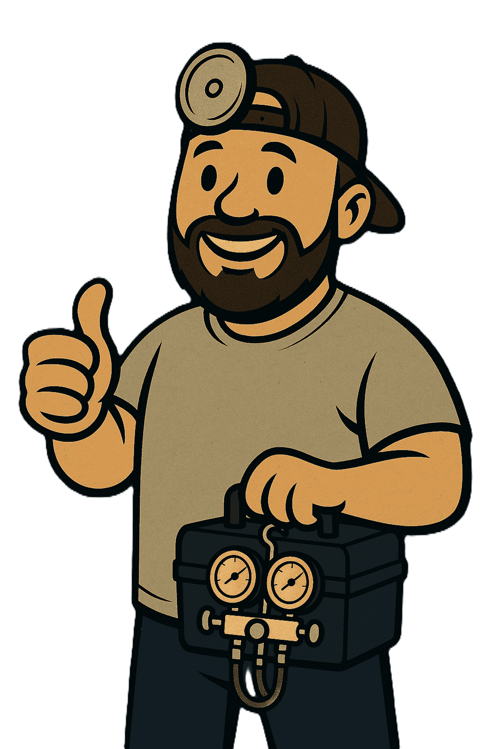 A/C Dr. Naz Certified Technician is happy with the work done