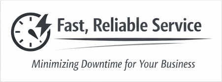 Fast and reliable commercial fridge and appliance and HVAC repair service badge 