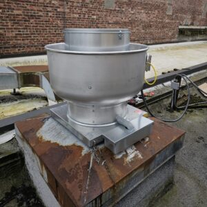 Commercial kitchen ventilation hood repair and exhaust fan motor service in Seattle.