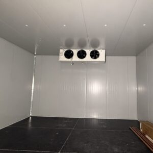 photo of cooling unit in new commercial refrigerator 