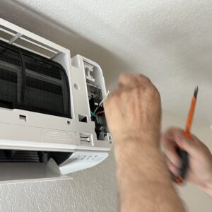 Mini split installation process in an Everett, WA house 