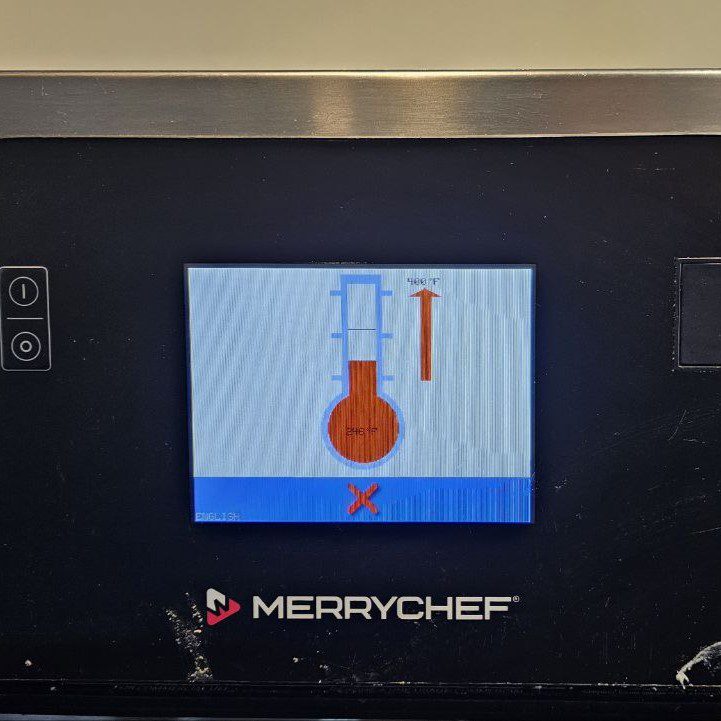 3 High temperature on the commercial fridge.