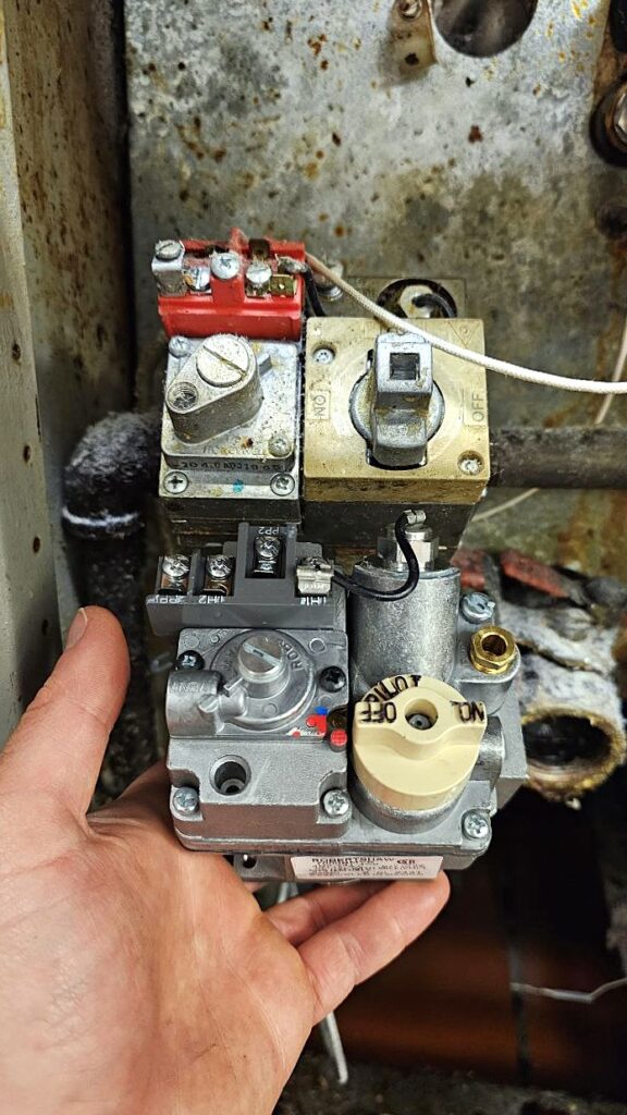 Close up of the parts changed in the process of an old Commercial Steam Oven Repair in Seattle