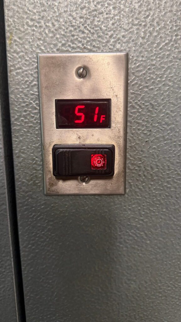 Front pic Commercial Refrigeration repair in everett process. The fridge is not cooling