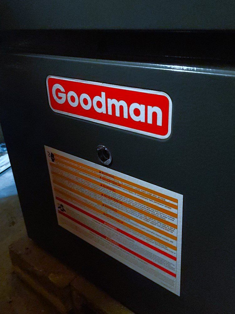 High-efficiency Goodman gas furnace unit professionally installed by A/C Dr. Naz in an Everett home.