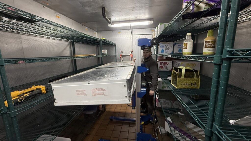 Proces of Evaporator Coil Repair in walk in cooler