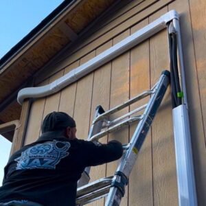 An A/C Dr. Naz technician in Snohomish County is using a calibrated torque wrench and a nitrogen purge setup to finalize the installation of a high-efficiency Daikin Aurora mini-split. We prioritize Manual J Load Calculations and a 500-micron triple evacuation to ensure a leak-free system.