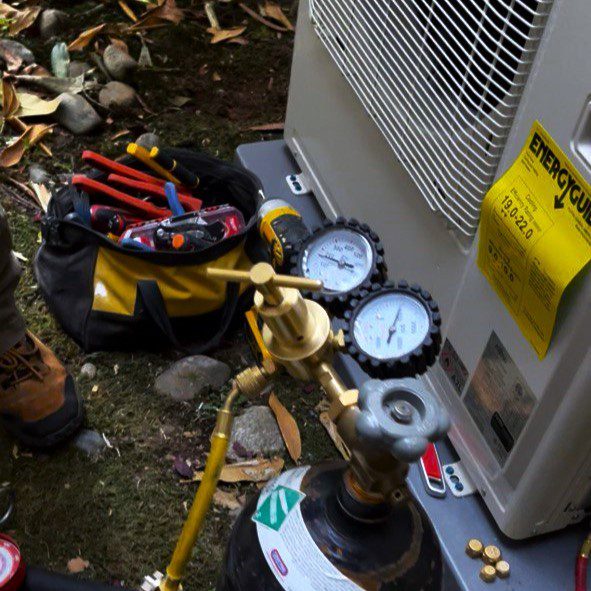 A visual visualization of the home comfort journey provided by A/C Dr. Naz in the North Sound. The panoramic image shows a seamless transition from a misty Seattle morning to a perfectly controlled interior, highlighting our specialized Daikin Aurora and Mitsubishi Hyper-Heat baseboard-to-ductless conversion solutions.