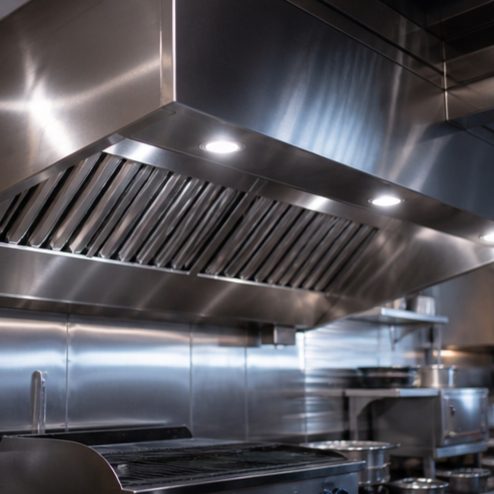 Stainless steel hood in seattle's restaurant