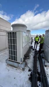 Commercial HVAC team rooftop service Greater Seattle