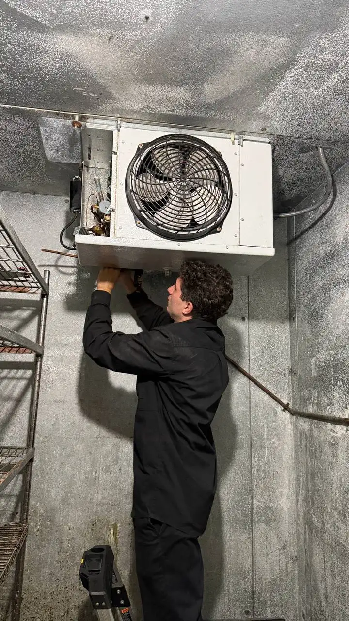 Walk-in cooler evaporator service by A/C Dr. Naz