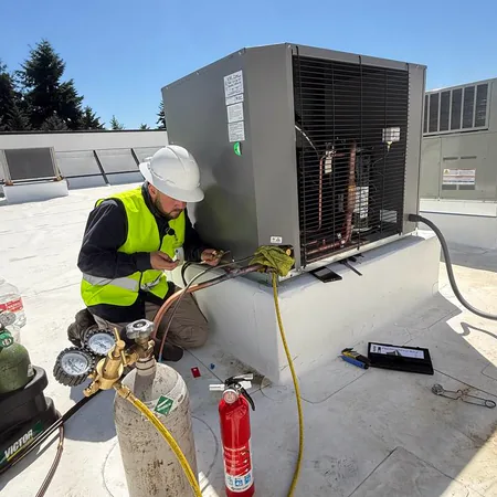 Walk-in cooler repair field work