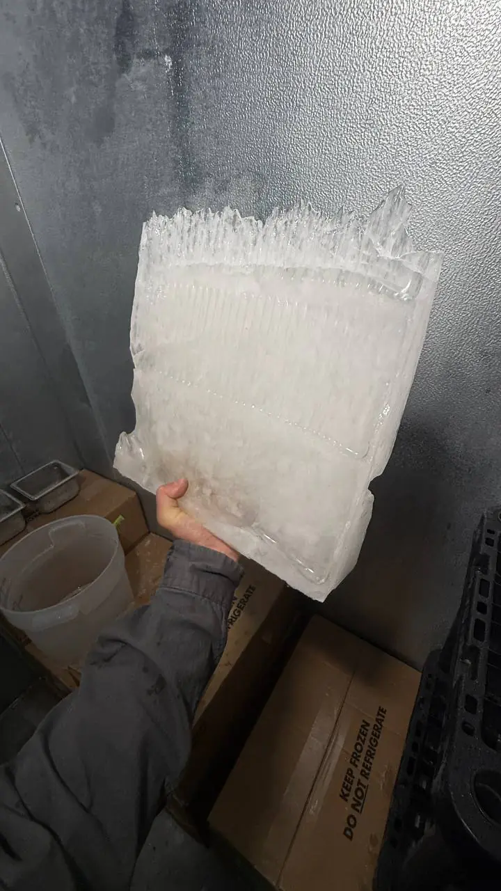 Commercial walk-in freezer repair field work